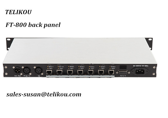 four channel 4-wire system economical and practical With Tally function CCU connectionRJ-45 wired eight channels intercom system