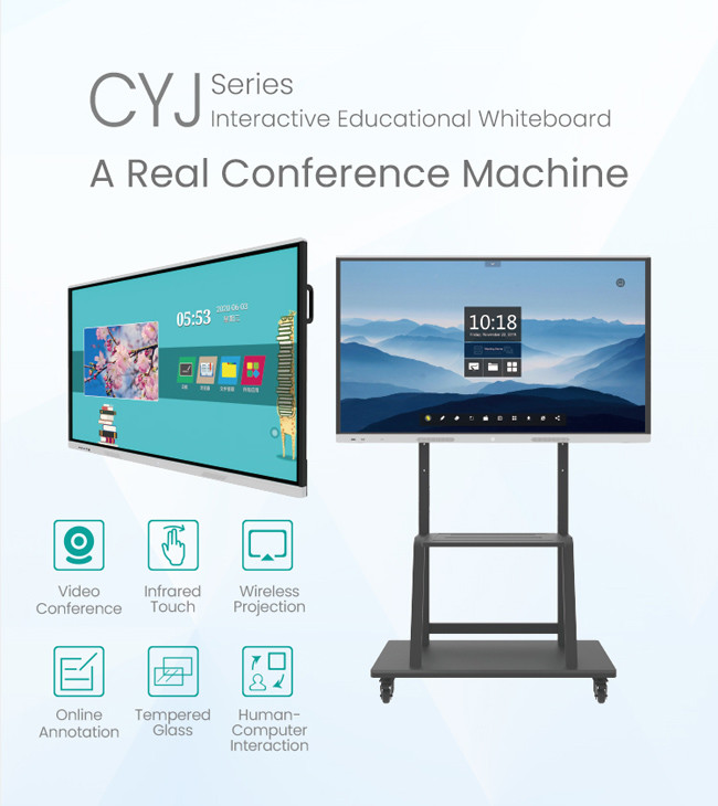 110 Inch Smart Board Interactive Whiteboard 4096×4096 Resolution