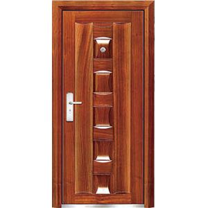 China steel wood security armored door wholesale