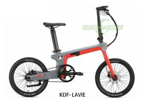 China Red Small Foldable Electric Bike 20 Inch With Shimano 7 Speed Derailleur wholesale
