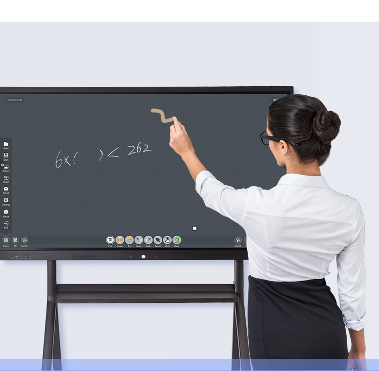 Business 65 Inch Touch Screen , Infrared Interactive Flat Panel Display