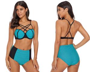 China Women Holiday Mermaid High Waisted Bathing Suit Sexy S-2XL Nylon Material wholesale
