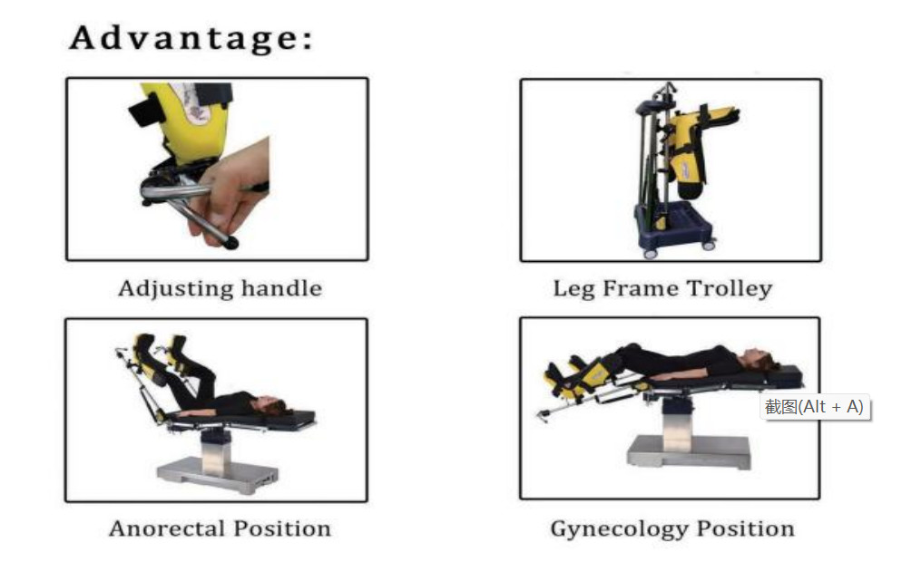 Feynman Operating Table Leg Holder Stirrup Cystoscopy Leg Holder Leg Support