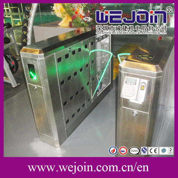 Subway 304 Stainless Steel DC 12V Flap Barrier Gate Turnstile With Rfid Card