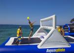 Blue 9m Inflatable Water Games Floating Beach Volleyball Court