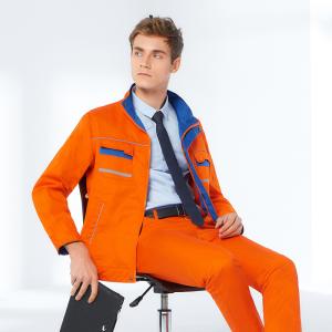 China Wear resistant Anti Shrink Mechanic Work Uniforms Long Sleeve wholesale
