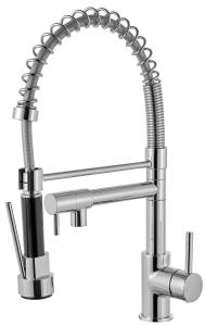 China Flexible Kitchen Mixer Taps Modern Style Brass With Single Handles wholesale