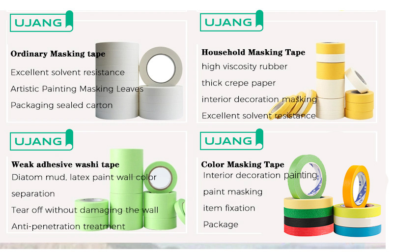 50m 18m Custom Length Green Masking Tape For Fine Arts Painting Protection