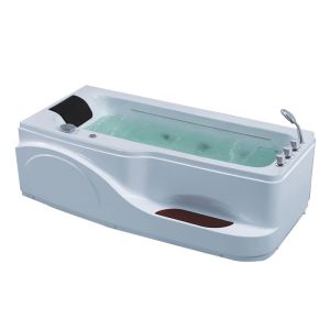 China White Acrylic Massage Bathtub with Stainless Steel Frame on sale