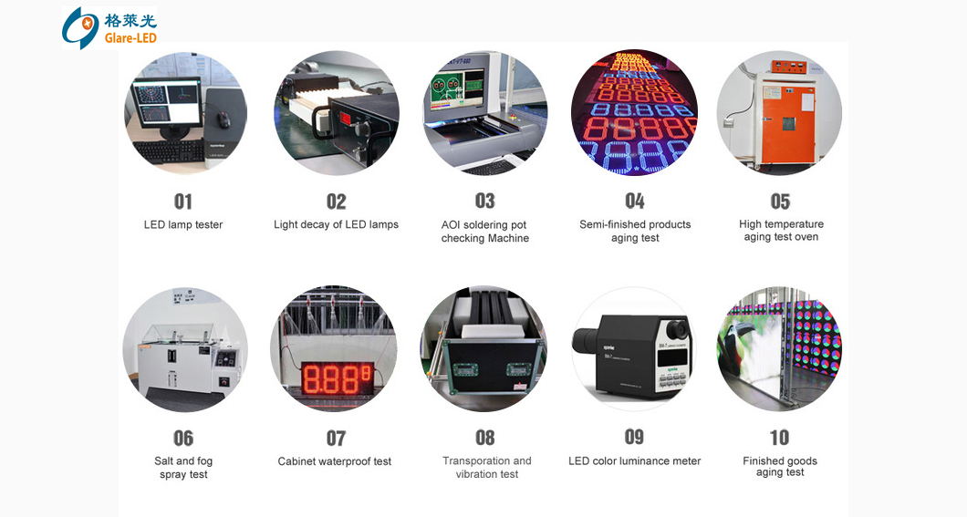 60HZ 50HZ Super Huge Size 8.889 10 Led Gas Price Sign For Gas Station Changing