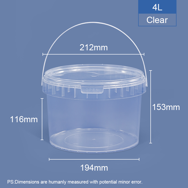 Round Customized Food Grade Plastic Container With Lids and Handle For Halloween Candy