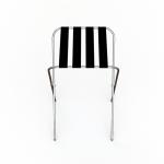 Chrome Foldable Hotel Display Stand With 4 Black Nylon Webbing