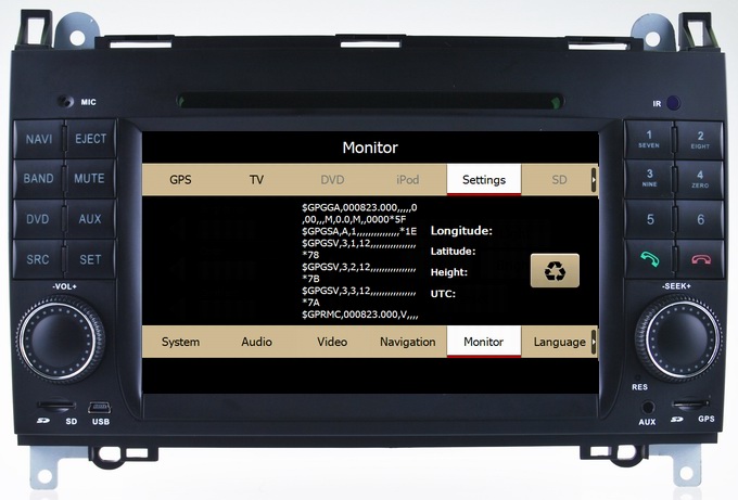 Car multimedia bluetooth USB for Mercedes Benz A-class W169 with iPod RDS CD player OCB-8822