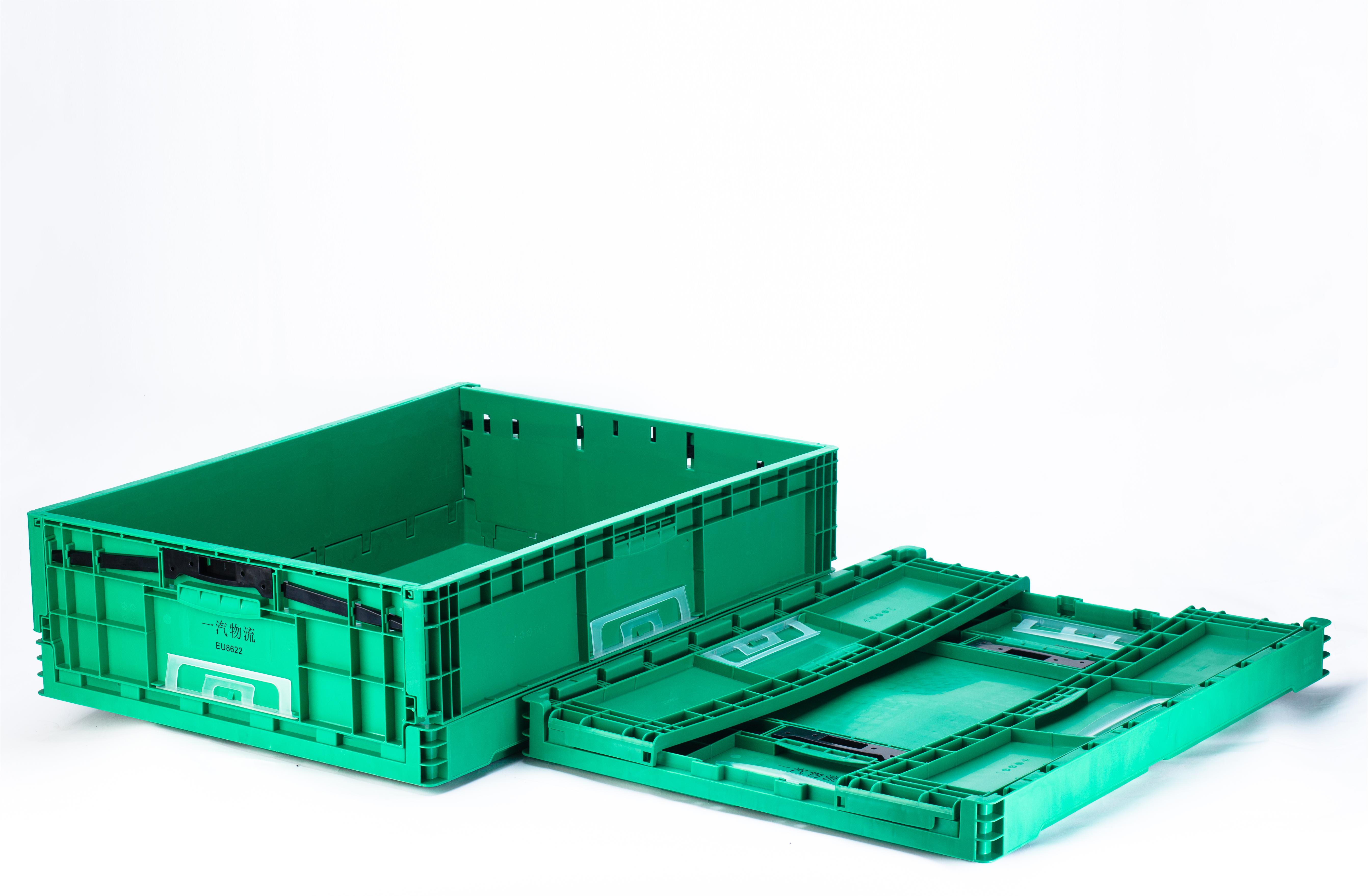 EU Industry Turnover Foldable Solid Storage Crate in Solid Box Style with Foldable Design