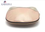 Semicircular Shape Leather Cosmetic Bag Black Oxford Cloth Lining Materials