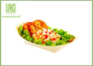 China Unique Wooden Serving Trays Pine Wood Disposable Food Containers For Salad wholesale