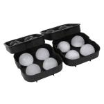 Stackable 4 Cavity Silicone Sphere Ice Cube Tray