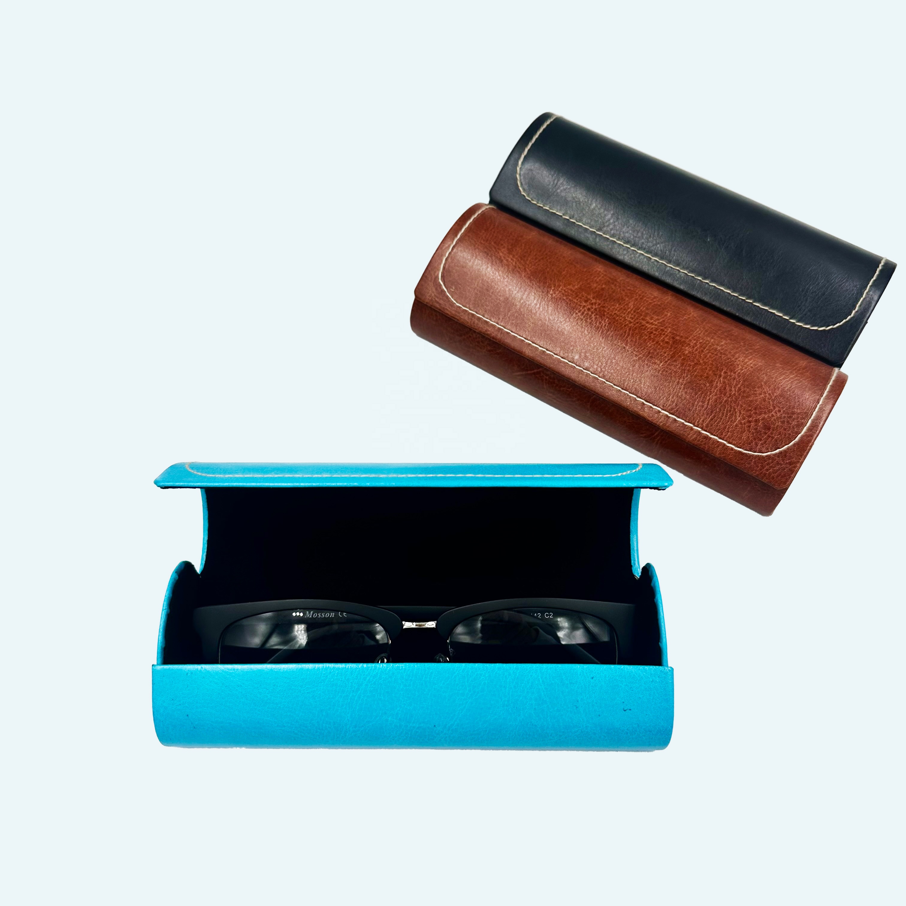 Scratchproof Hand Made Foldable Eyeglass Case Customized Size Color