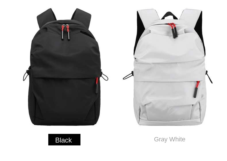 Wholesale custom logo men's and women's white backpack portable waterproof backpack fashion school bag
