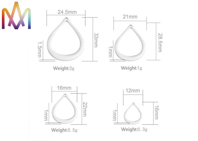 Unisex Colored Polished SUS Hollow Drop Pendant