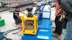 China Blue Metal Roll Shutter Door Forming Machine With 4kw Hydraulic Cutting wholesale