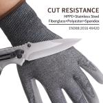 Wear Resistant PU Safety Gloves Anti Slip 18 Gauge ANSI Cut Level 4 Gloves