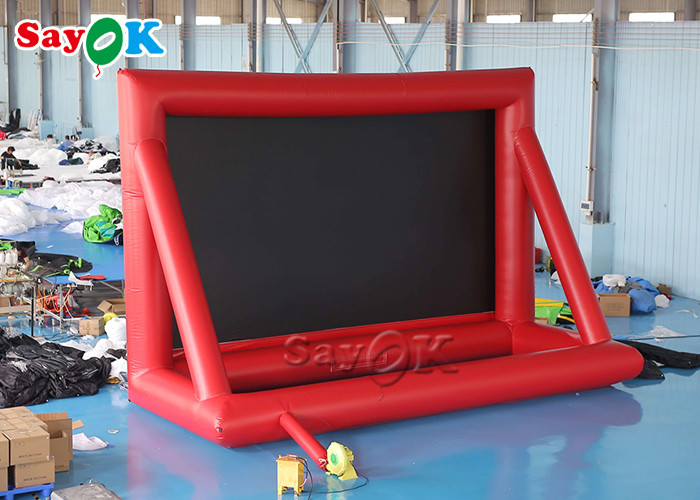 Inflatable Theater Screen Customized 7.25m 24ft Pvc Inflatable Movie Screen Cinema Outdoor Car Parking Lot