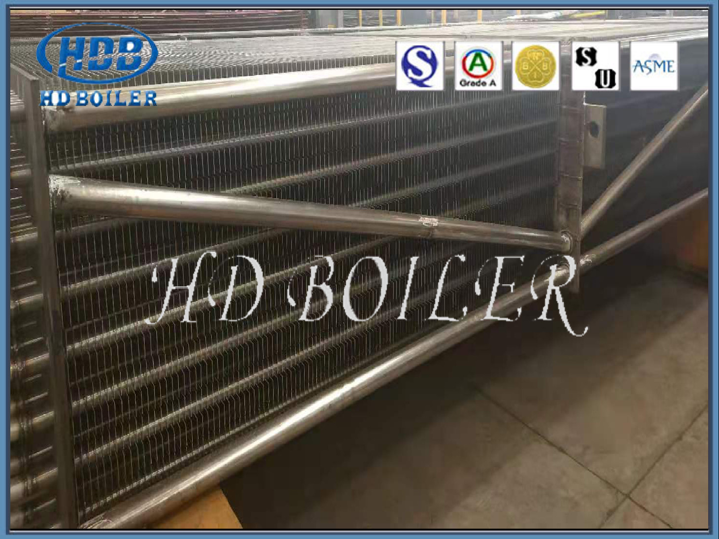 Bending ASME Painted Boiler Fintube For Heating Transfer System Economizer