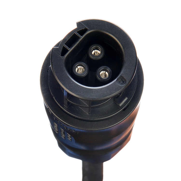 Black 16awg BC01 and 220v 10m Solar Extension Cable IMQ Standard 3 Prong US Power Cord Oxygen Free Bared Stranded Copper