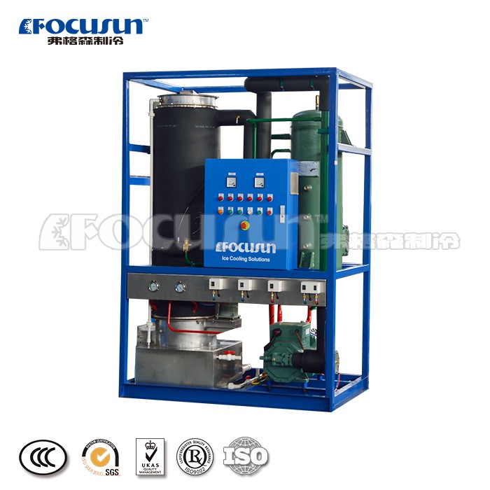 10 Tons Water-Cooled Tube Ice Making Machine with in Need of R404a/R22 Refrigerant