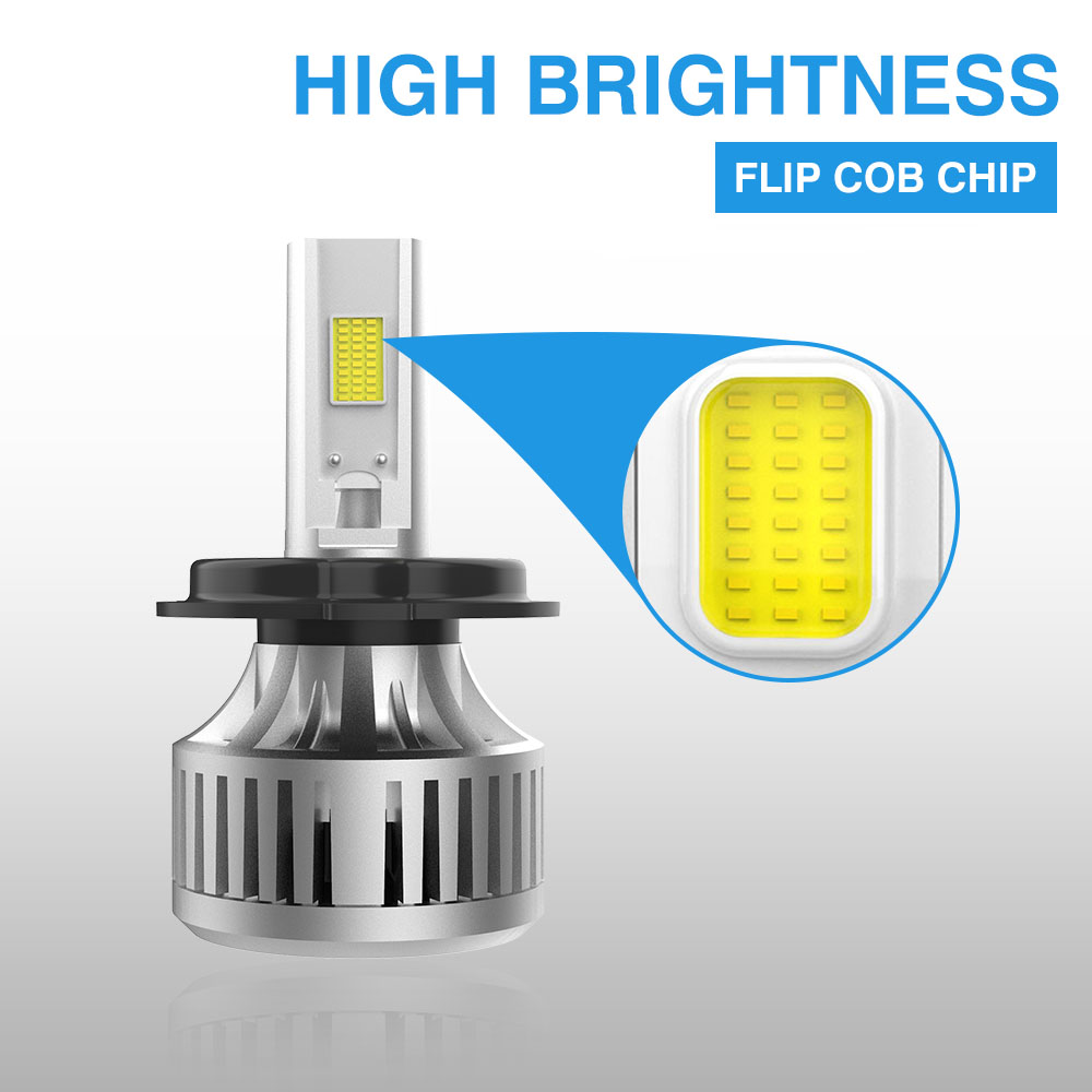 YAYE COB Motorcycle LED Headlight Kit M3BYW 3 Color Flashing 40W