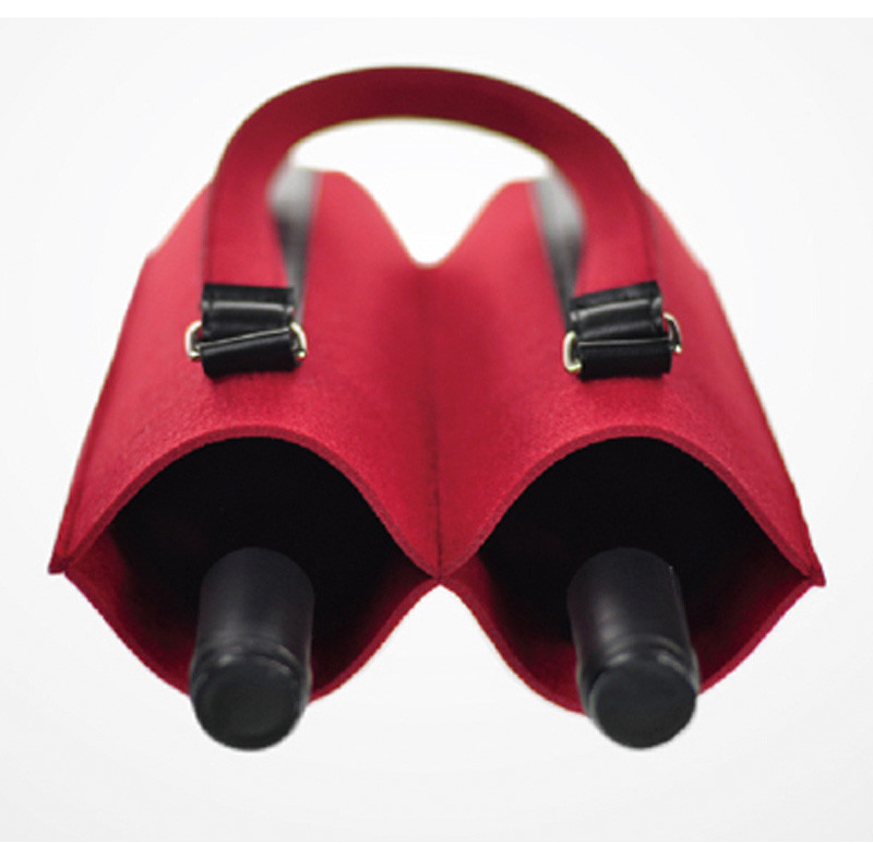 Custom Felt Material Outdoor Beer Cooler Wine Bottle Sleeve