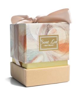 China Handmade Small Wedding Jewelry Packaging Box With Pink Ribbon wholesale