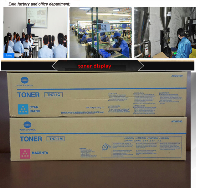 A3VU130 TN711K Black Toner Cartridge Konica Minolta Bizhub C654 C754e