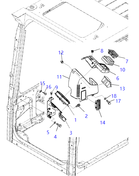 201-979-7820 2019797820 Grille KOMATSU Excavator Air Conditioner Parts For PC1250SP-8R
