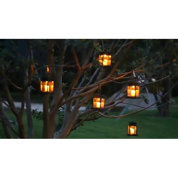 Retro 5LM Solar Lantern Garden Lights Outdoor Hanging Waterproof Garden Patio Lawn Landscaping