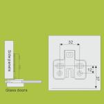 glass door hinge plastic and cold rolled steel furniture hinge full overlay