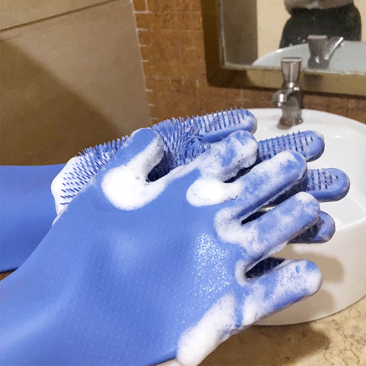 Best Amazon Hot Heat Resistant Kitchen Five Finger Barbecue Grilling Rubber Silicone Oven Reusable Cooking BBQ Glove for cooking