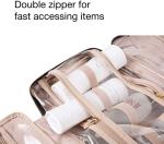Travel Makeup And Toiletry Bag Organizer Hanging Hook Water Resistant 12x9x4"