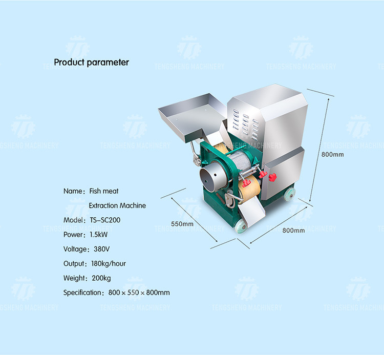 Stainless Steel Mackerel Fish Meat Picker To Thorn Separator Hot Fish Processing Machine