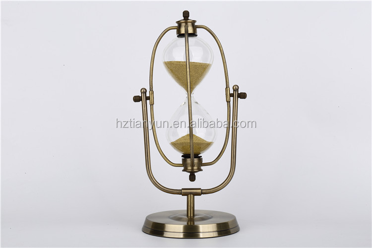 Blown Vintage Hourglass Sand Clock 5 Minute - 60 Minute Folk Art Style