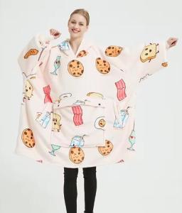 China One Size Anti Pilling Oversized Hooded Blankets For Adult Kids wholesale
