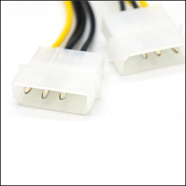 OEM ODM 20cm PC Power Supply Extension Cable 8PIN To Double Large 4PIN Connection
