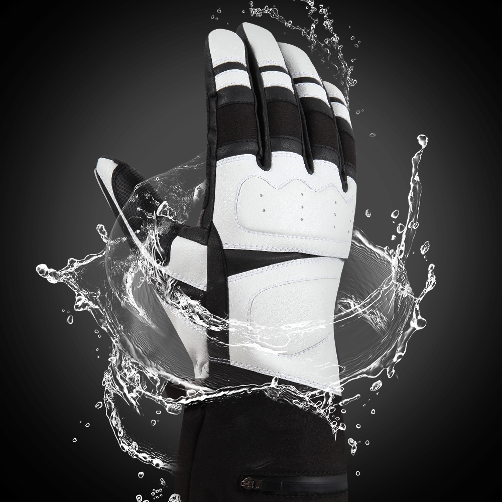 Outdoor Winter Rechargeable Battery Heated Ski Gloves For Men 7.4V Lithium USB