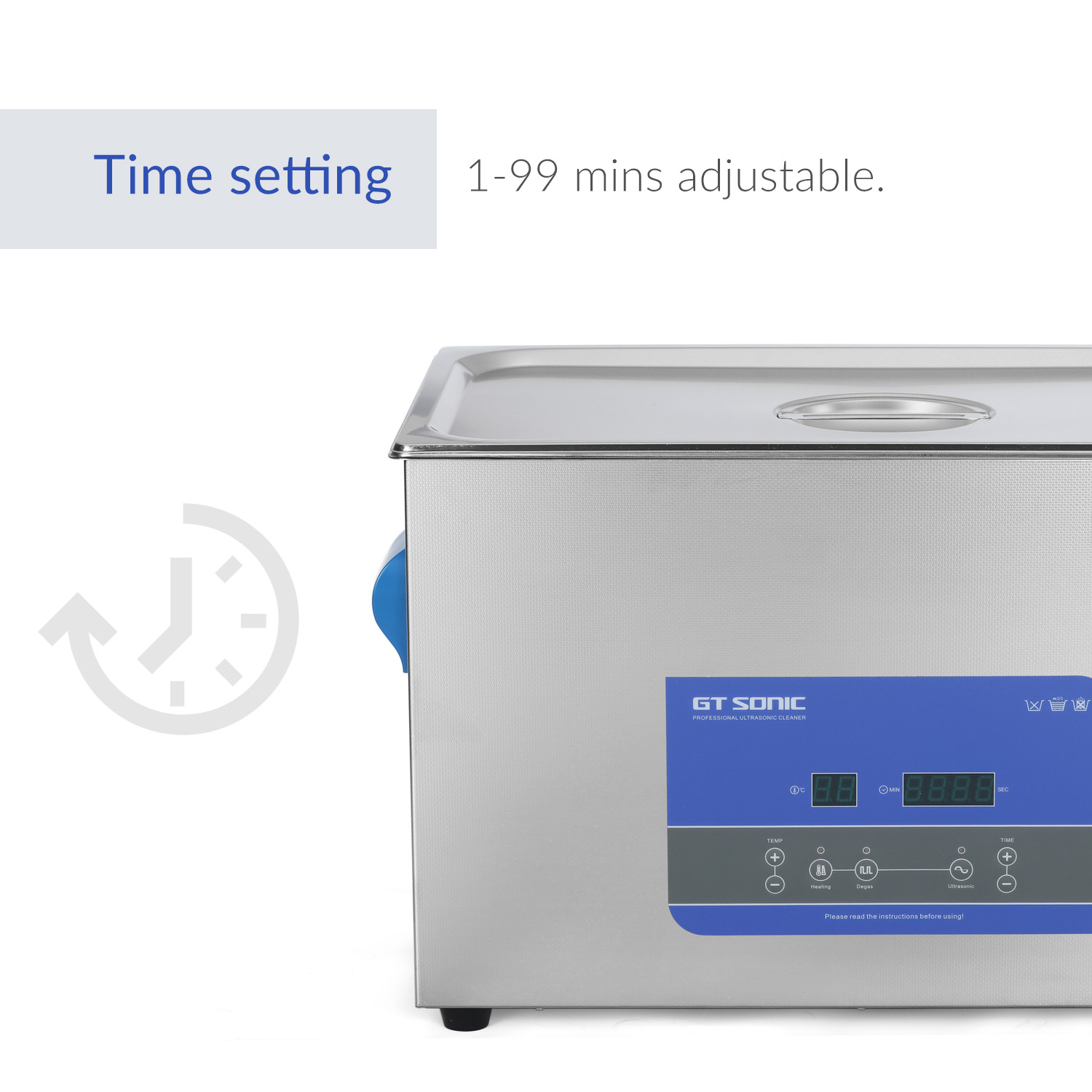 GT SONIC 20L Parts Ultrasonic Cleaner Heated Ultrasonic Bath Cleaner SUS304 40kHz
