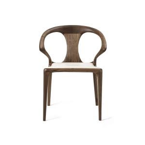 China Nordic Style Solid Wood Arm Chair , Leather Upholstered Seat Small Accent Chairs wholesale