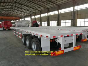 China Double Speed Heavy Duty Semi Trailers 20ft 40ft Container Flat Bed Semi Trailer wholesale