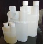 100ml to 1000ml HDPE Plastic dosing bottle HDPE twin neck measuring with high