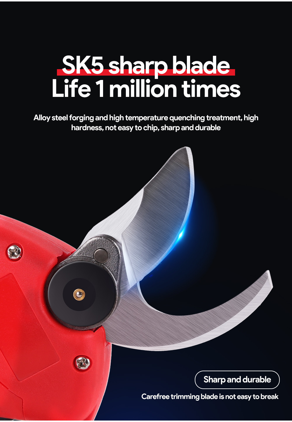 25mm New Design Electric Li-Battery Pruning Electric Scissors Tree Pruner Shears With Shear Diameter For Sale