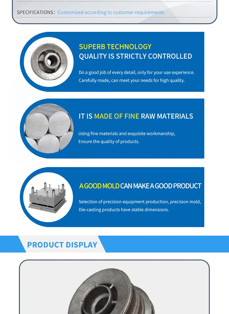 Precision Aluminum Cast Parts for Customized Tolerance 0.01mm Control 100% Inspected /ISO9001 System